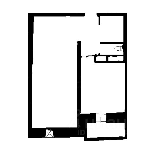 Планировка этой квартиры по данным Циан