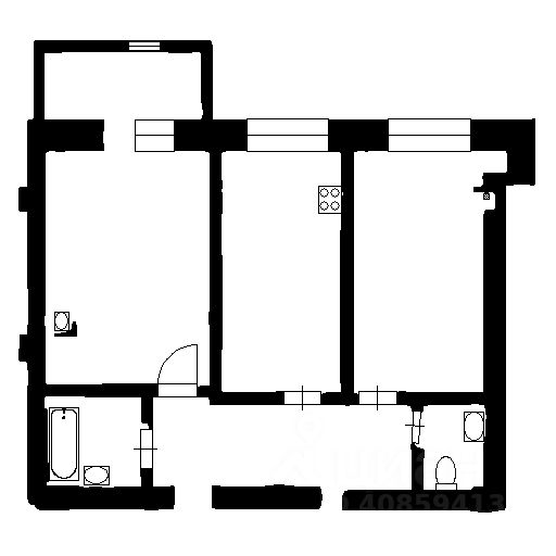 Планировка этой квартиры по данным Циан