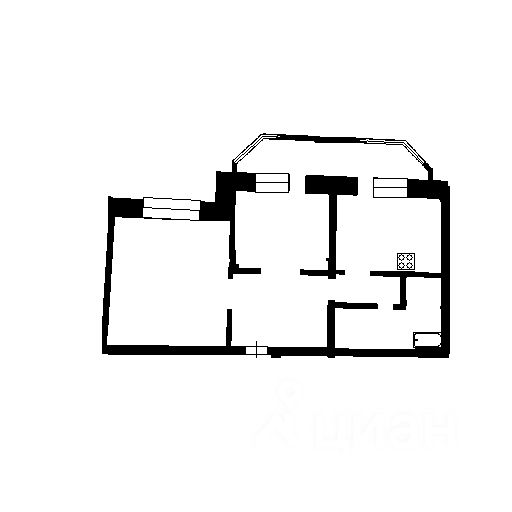 Планировка этой квартиры по данным Циан