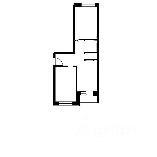 Планировка этой квартиры по данным Циан