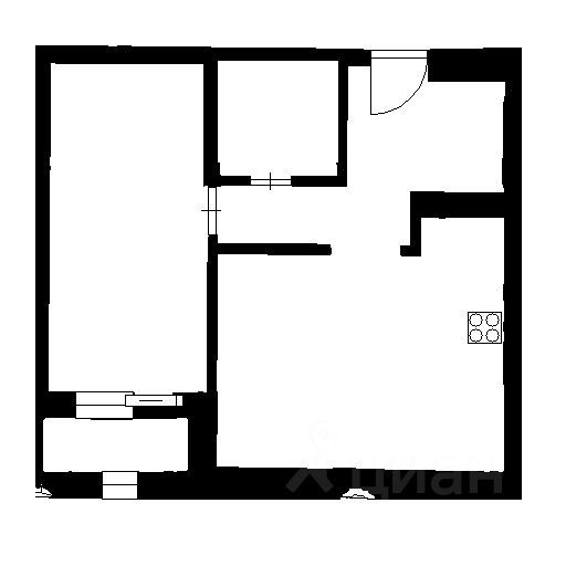 Планировка этой квартиры по данным Циан