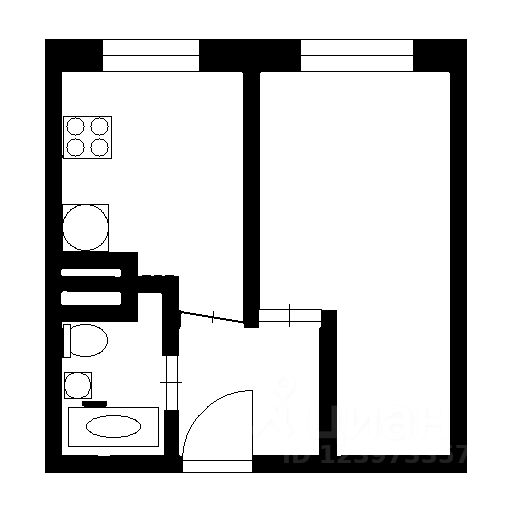Планировка этой квартиры по данным Циан