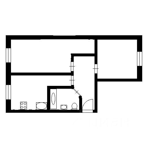 Планировка этой квартиры по данным Циан