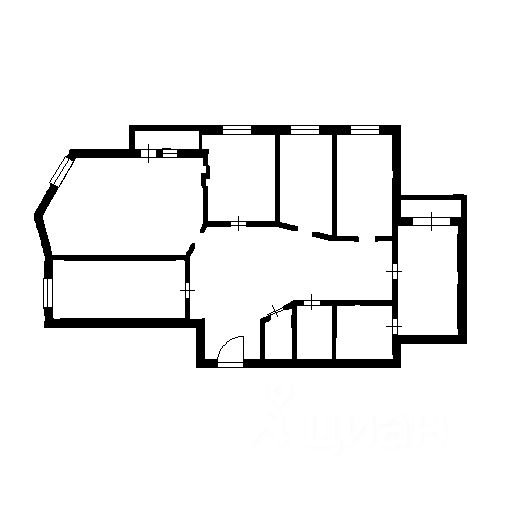 Планировка этой квартиры по данным Циан