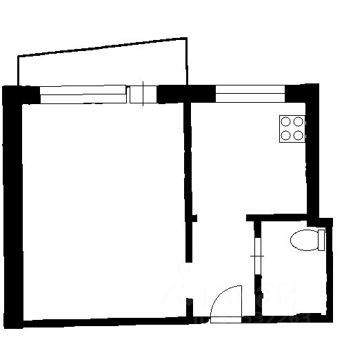 Планировка этой квартиры по данным Циан