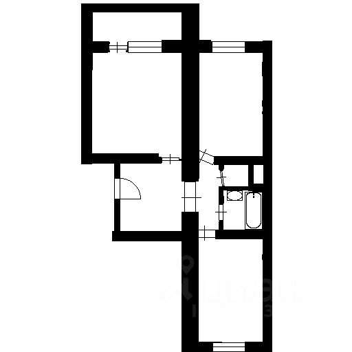 Планировка этой квартиры по данным Циан