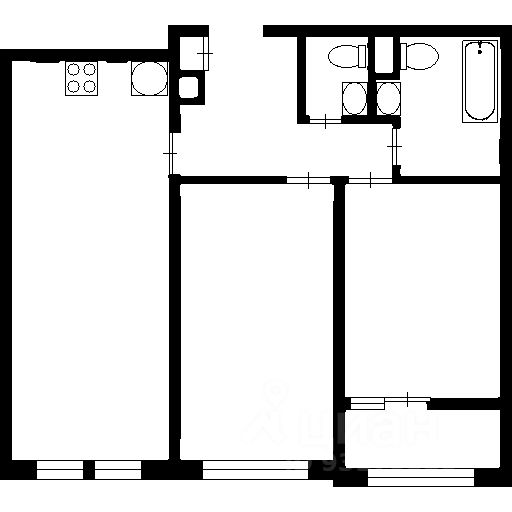 Планировка этой квартиры по данным Циан
