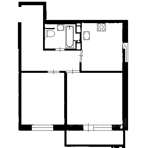 Планировка этой квартиры по данным Циан
