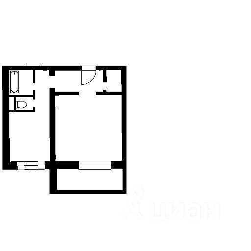 Планировка этой квартиры по данным Циан
