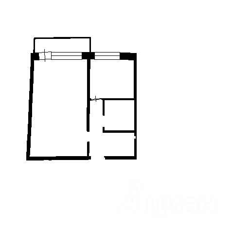Планировка этой квартиры по данным Циан