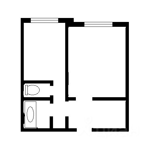Планировка этой квартиры по данным Циан