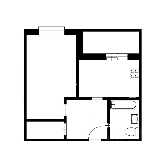 Планировка этой квартиры по данным Циан
