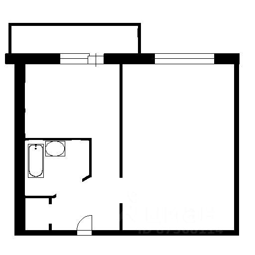 Планировка этой квартиры по данным Циан