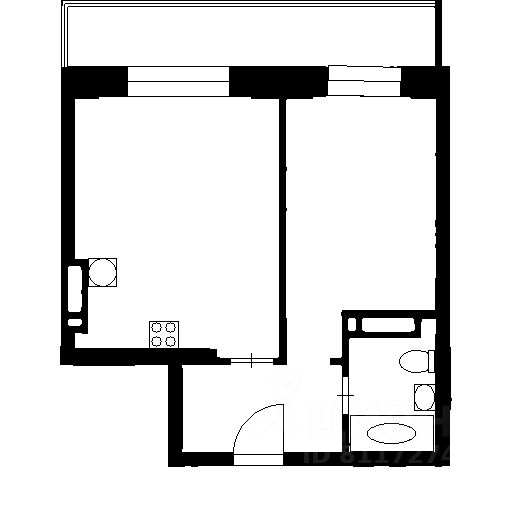 Планировка этой квартиры по данным Циан