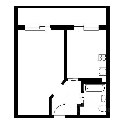 Планировка этой квартиры по данным Циан
