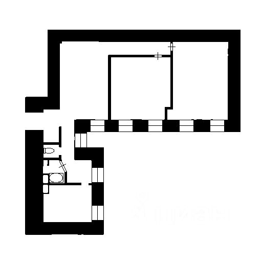 Планировка этой квартиры по данным Циан