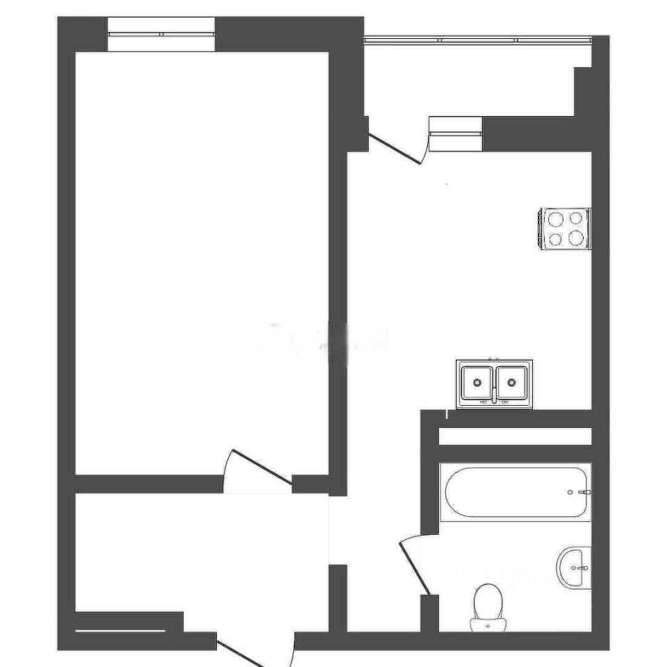 Планировка этой квартиры по данным Циан