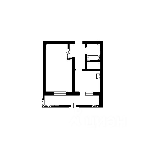 Планировка этой квартиры по данным Циан