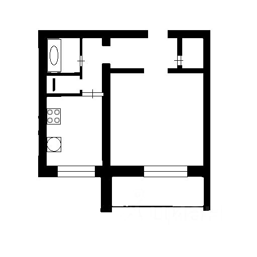 Планировка этой квартиры по данным Циан