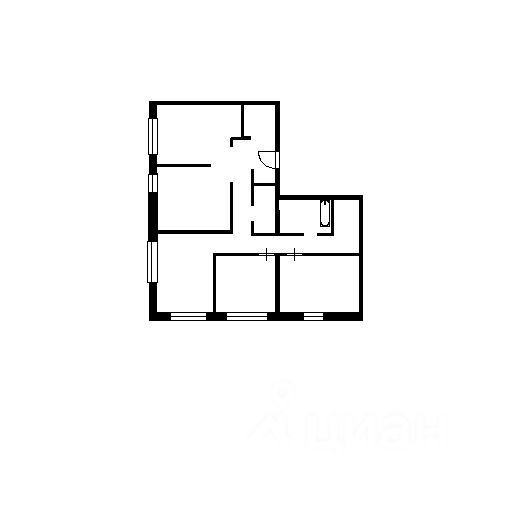 Планировка этой квартиры по данным Циан