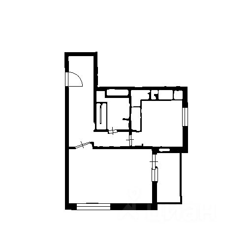 Планировка этой квартиры по данным Циан