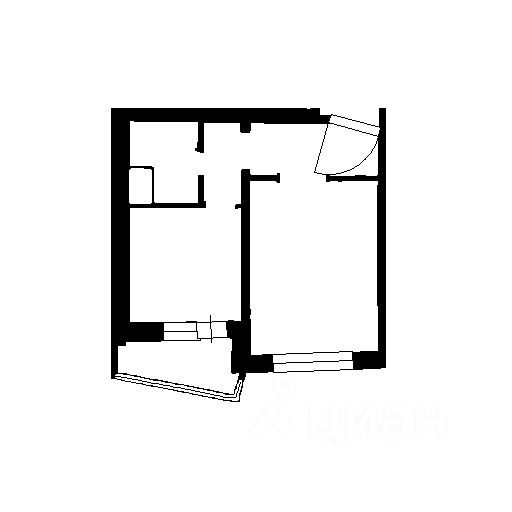 Планировка этой квартиры по данным Циан