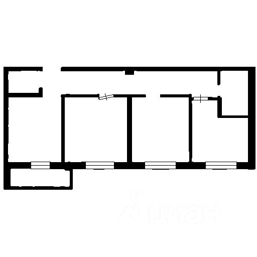 Планировка этой квартиры по данным Циан