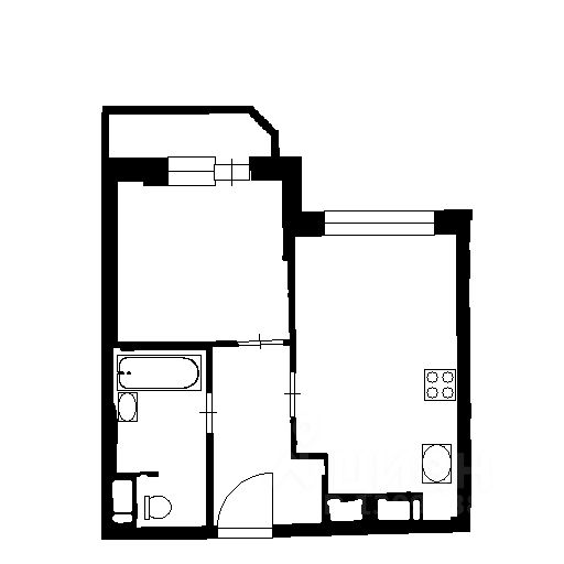 Планировка этой квартиры по данным Циан