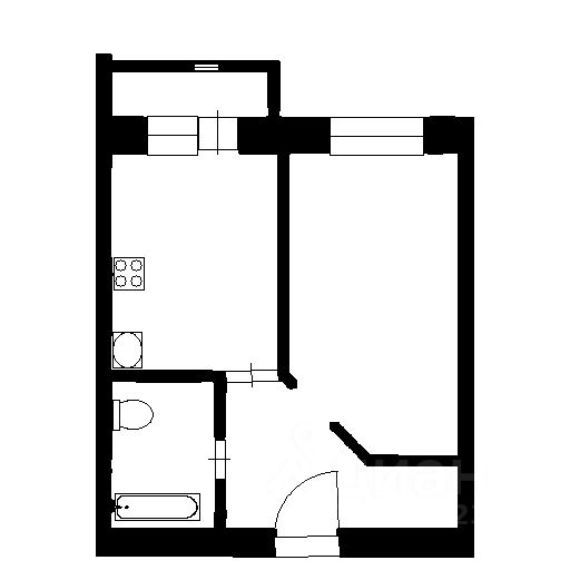 Планировка этой квартиры по данным Циан