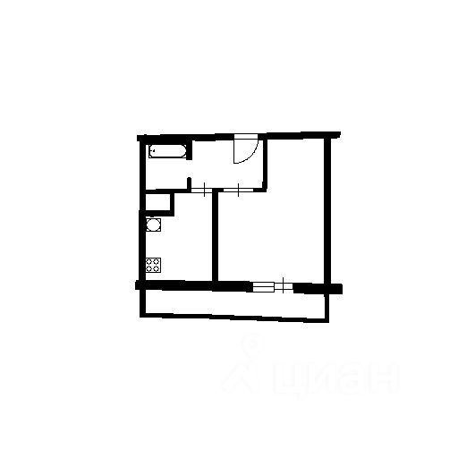 Планировка этой квартиры по данным Циан