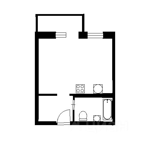 Планировка этой квартиры по данным Циан