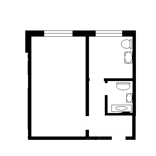 Планировка этой квартиры по данным Циан