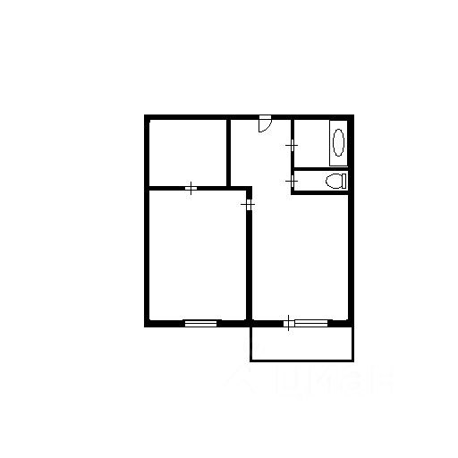 Планировка этой квартиры по данным Циан