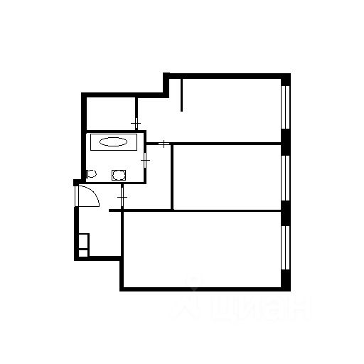 Планировка этой квартиры по данным Циан
