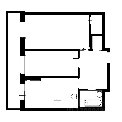 Планировка этой квартиры по данным Циан