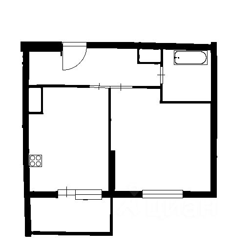 Планировка этой квартиры по данным Циан