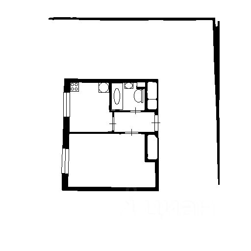 Планировка этой квартиры по данным Циан