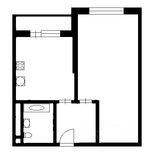 Планировка этой квартиры по данным Циан