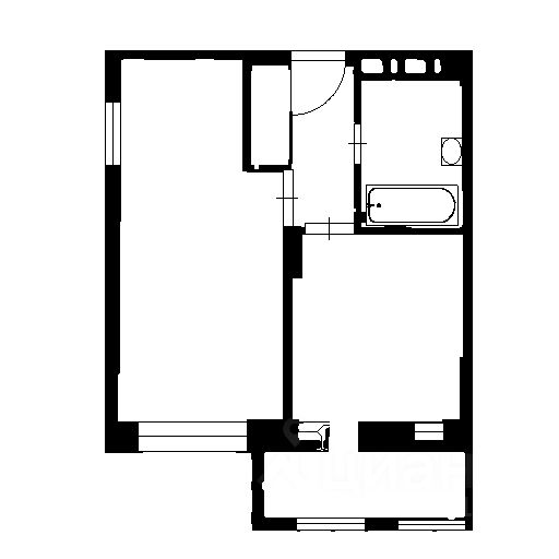 Планировка этой квартиры по данным Циан