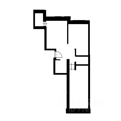 Планировка этой квартиры по данным Циан