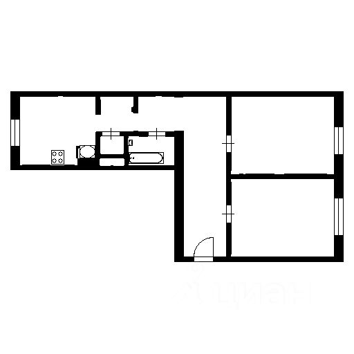 Планировка этой квартиры по данным Циан