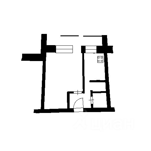 Планировка этой квартиры по данным Циан