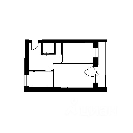Планировка этой квартиры по данным Циан
