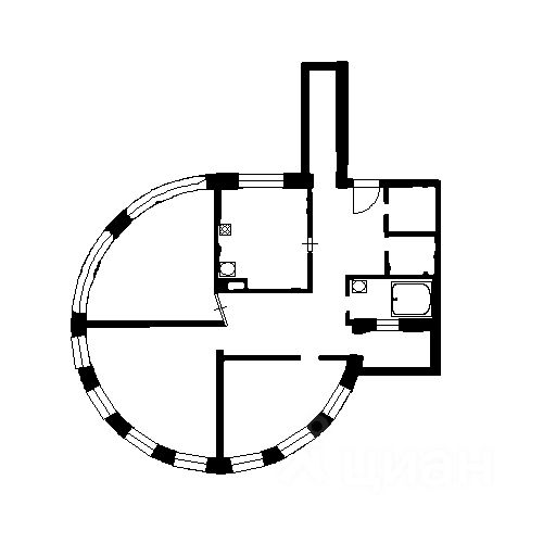 Планировка этой квартиры по данным Циан
