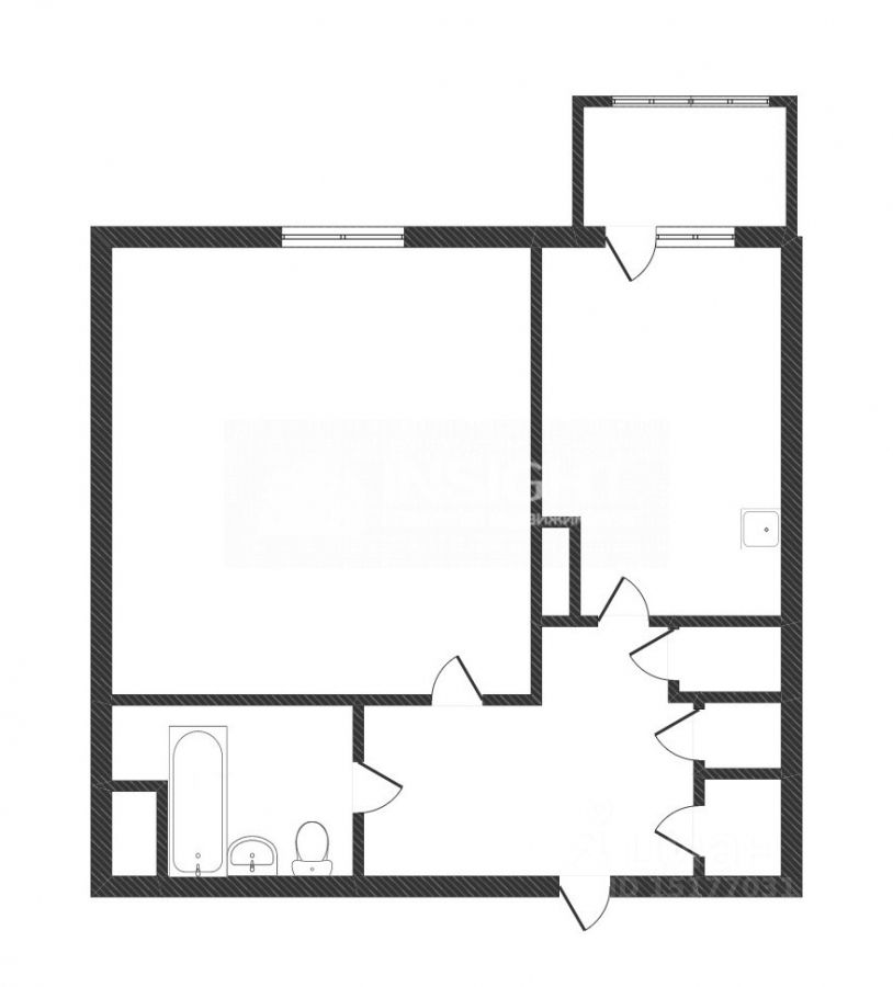 Планировка этой квартиры по данным Циан