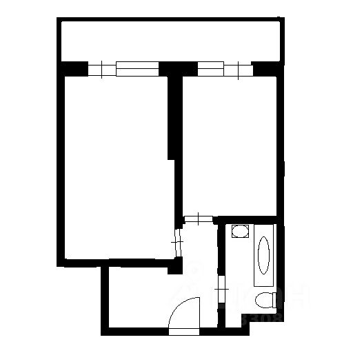 Планировка этой квартиры по данным Циан