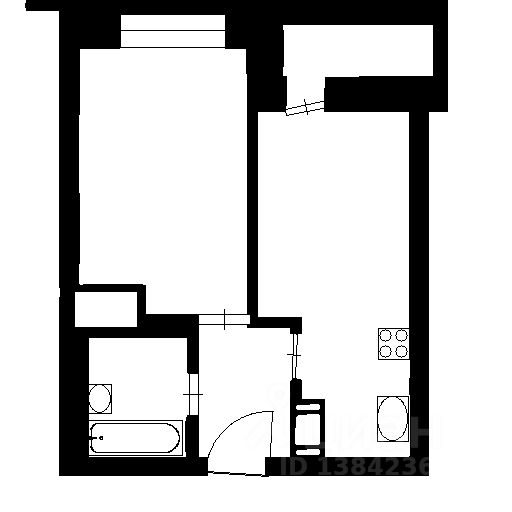 Планировка этой квартиры по данным Циан