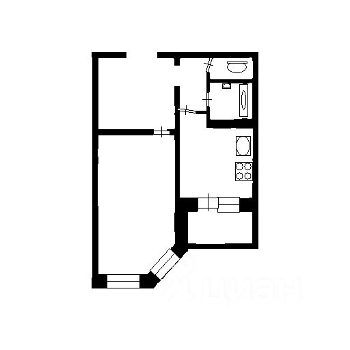 Планировка этой квартиры по данным Циан