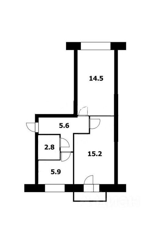 Планировка этой квартиры по данным Циан