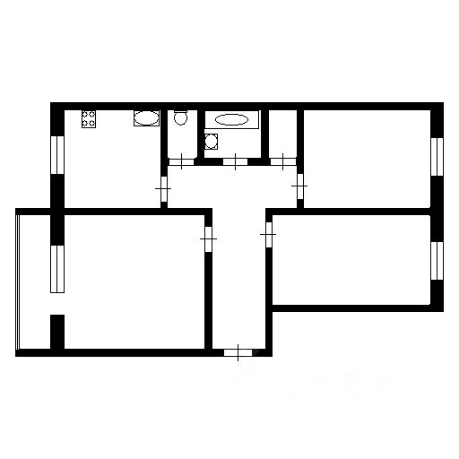 Планировка этой квартиры по данным Циан